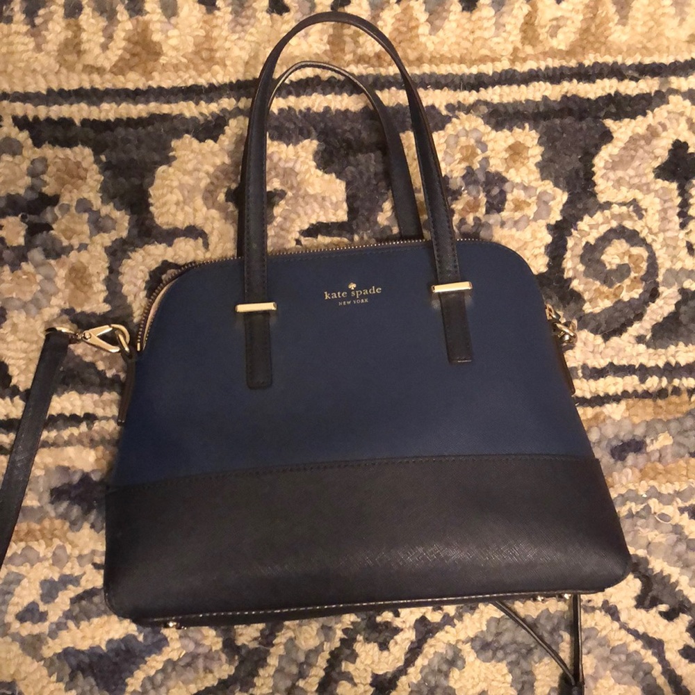 Kate spade leather purse dark blue